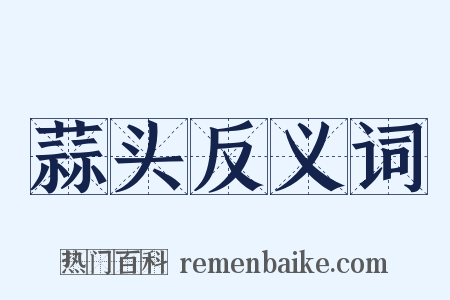 蒜头反义词是什么意思的图片